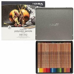 LYRA REMBRANDT matite polycolor artisti scatola in metallo